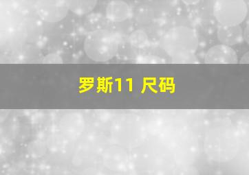 罗斯11 尺码